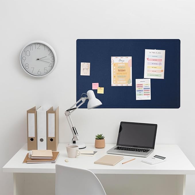 Lightomorrow Bulletin Board, 36 x 24 inches Felt Board