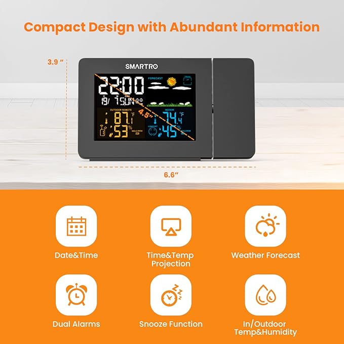 SMARTRO SC91 Projection Alarm Clock
