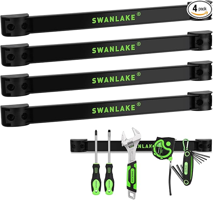 SWANLAKE GARDEN TOOLS 4-Piece 12" Magnetic Tool Holder Storage Organizer