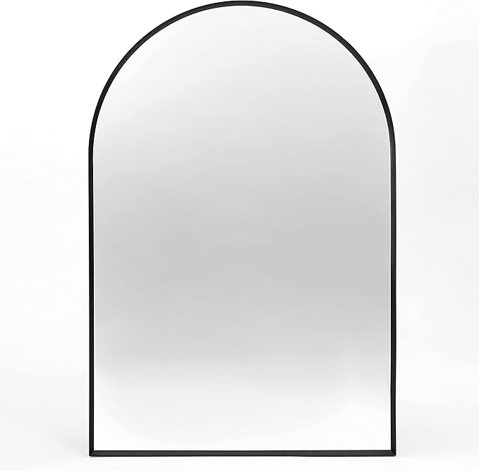 Large Black Arched Mirror, Arched Top Bathroom Vanity Mirror