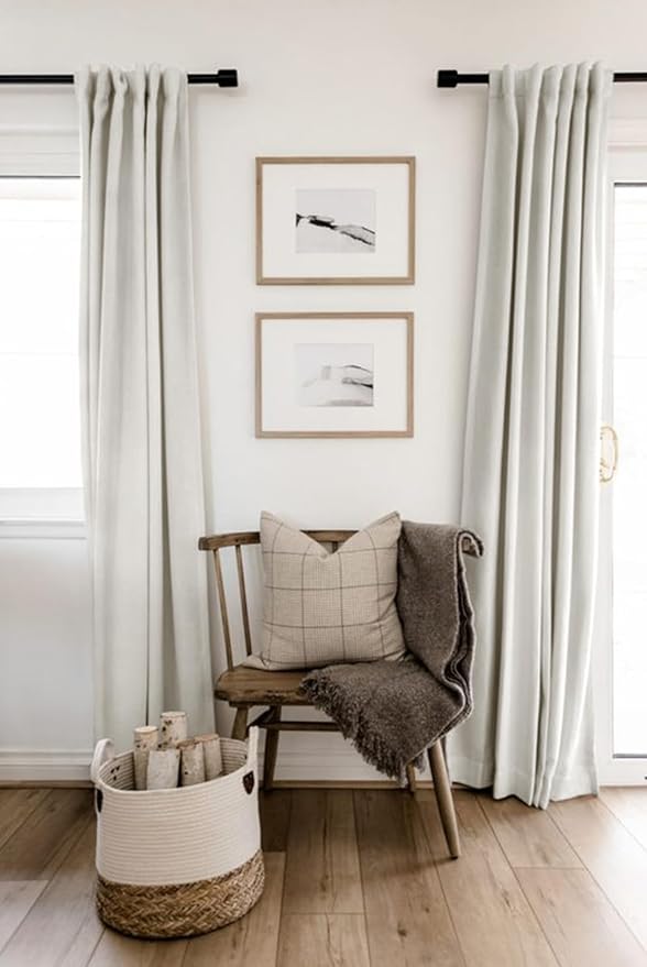 100% Blackout Shield Linen Blackout Curtains