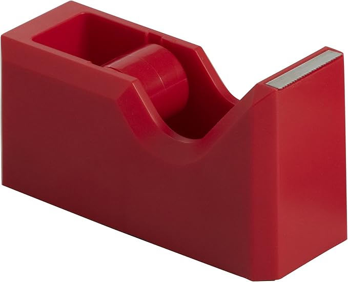JAM PAPER Colorful Desk Tape Dispensers - Red - Sold Individually