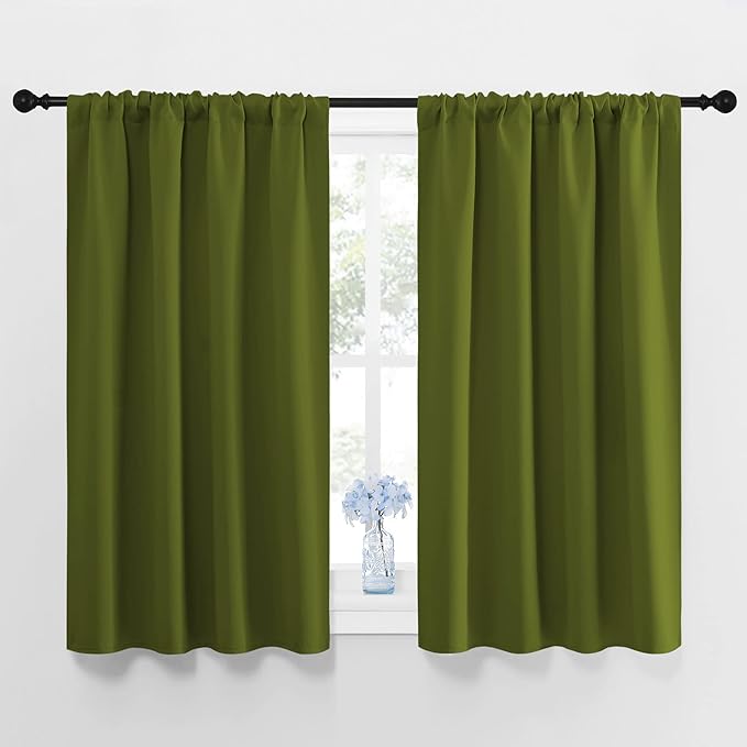NICETOWN Window Curtains Blackout Drapes, Thermal Insulated Solid Rod Pocket