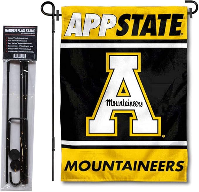 College Flags & Banners Co. Appalachian State Mountaineers Garden Flag with Stand Holder