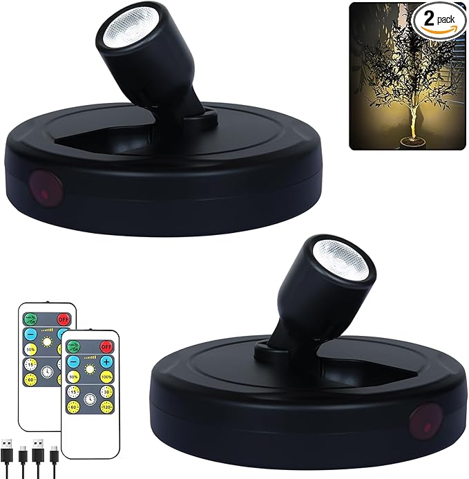HAMVIDNE LED Spotlights, Rechargeable Battery Picture Lights, Uplighting Indoor