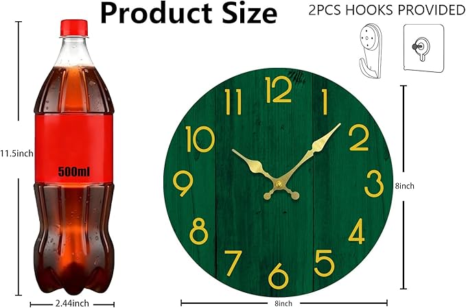 Wall Clock, Modern Wall Clocks Battery Operated, Silent Non Ticking Clock
