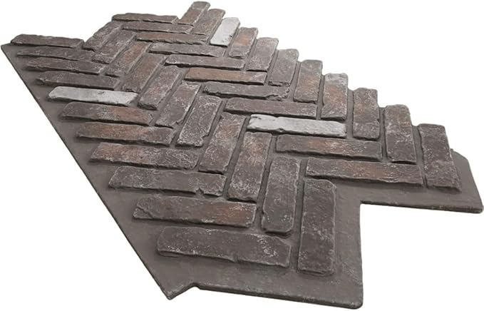 EverStone Herringbone Faux Brick Panel, 46 1/2"W x 25 1/4"H x 1"D, French