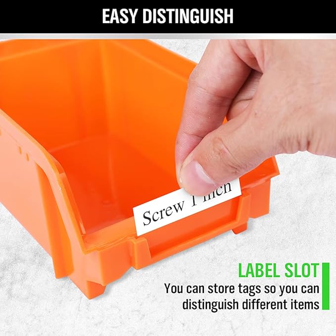 SWANLAKE GARDEN TOOLS 30-Bin Wall-Mounted Storage Bins, Heavy-Duty Garage Tool