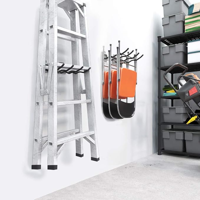 TORACK Garage Hooks Tool Organizer, 4 Pack Heavy Duty Steel 12" Wave Hooks