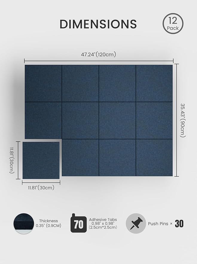 Bumusty Large Cork Board 48" x 36" Alternative