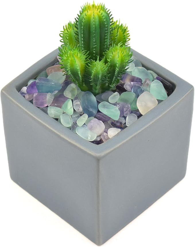 WAYBER Decorative Crystal Pebbles, 1 Lb/460g (Fill 0.9 Cup) Natural Quartz Stones Aquarium Gravel Sea Glass Rock Sand for Fish Turtle Tank/Air Plants Decoration