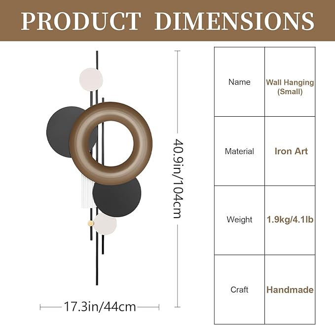HEBOIX Large 3D Wall Art with Led Lights Luminescence，Metal Wall Art