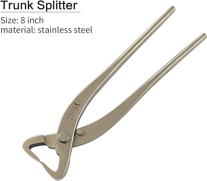 vouiu 6-Piece Bonsai Tool Set,Knob Cutter,Trunk Splitter,Concave Cutter,Wire Cutter,Jin Pliers,Bonsai Scissors
