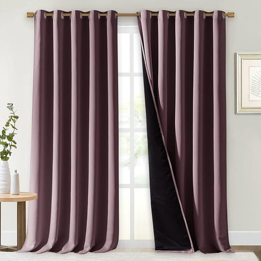 NICETOWN Dry Rose 100% Blackout Curtains