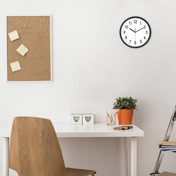 Foraineam 2-Pack Silent Non Ticking Wall Clock