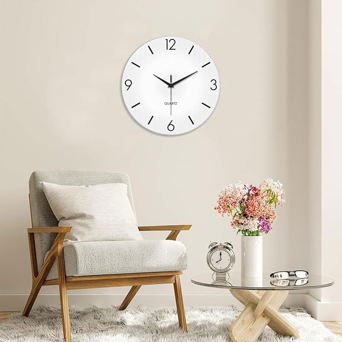 XFM Modern Simple Wall Clock 16 Inch Silent Wall Clocks Battery Operated Big