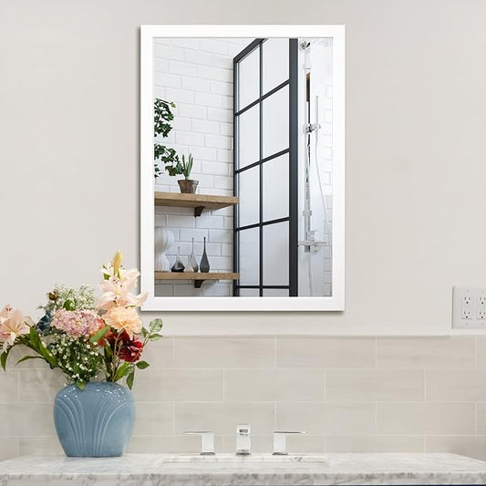 BOMINICA Rectangular Wall Mirror 20” x 28” Bathroom Mirror Framed Wall Mirror