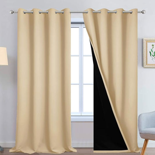 Yakamok 108 Inches Long Thermal Insulated 100% Blackout Curtains