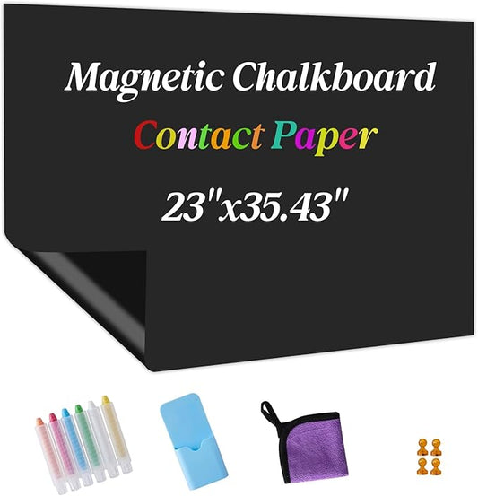 Magnetic Chalkboard Contact Paper Adhesive 23" x 35.43", Magnetic Chalkboards