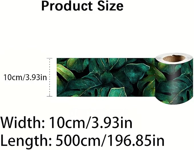 Tropical Leaf Wallpaper Border 196x4 Inch Peel and Stick Wall Border Self