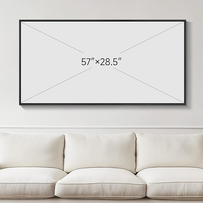 Large Framed Black and White Botanical Wall Art