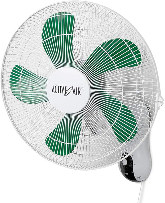 Active Air ACF16 16 inch 3-Speed Wall-Mountable 90-Degree Oscillating Hydroponic Grow Fan
