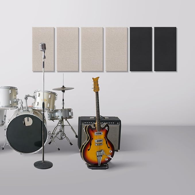 UMIACOUSTICS 4 PCS Acoustic Panels, 2“ Thick 23.6" x 11.8" Fiberglass Sound