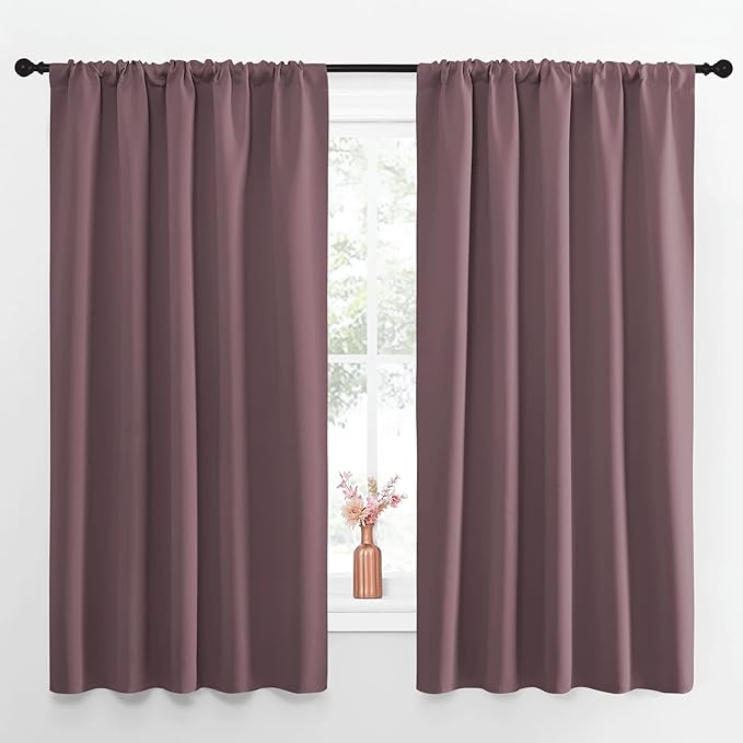 NICETOWN Blackout Curtains for Living Curtains, Room Darkening Curtains &