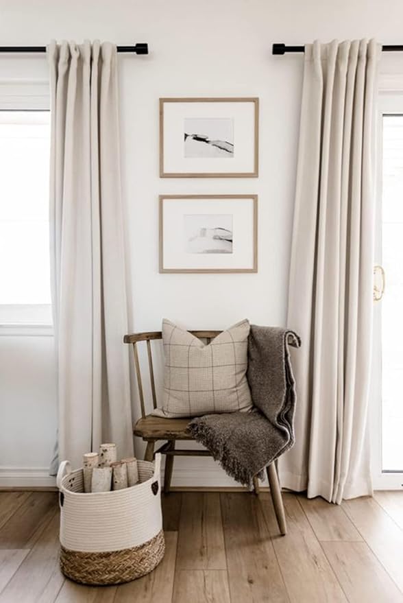 100% Blackout Shield Linen Blackout Curtains