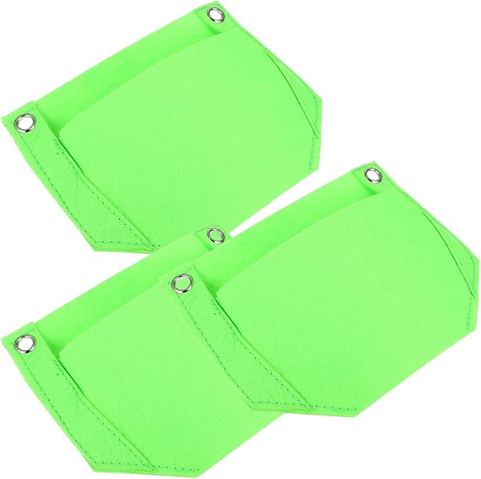 3pcs Hanging Strawberry Planter Bags Fabric Nursery Pouch Vertical Garden Grow Bags for Seedlings Balcony Patio Planting