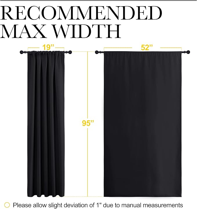 NICETOWN Black Out Window Curtains