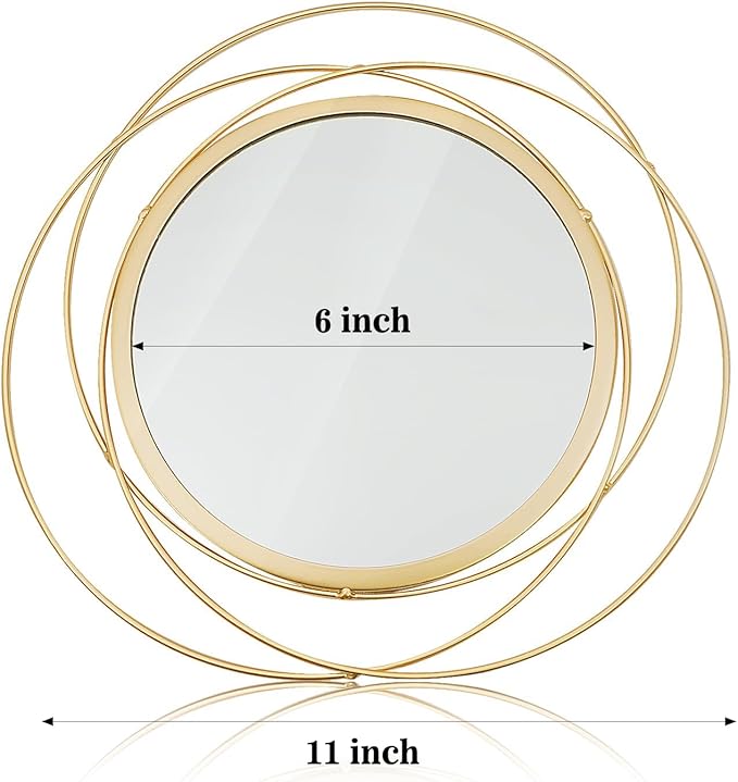 2 Set. Circle Mirrors for Wall Decor for Living Room Bedroom Bathroom Entryway