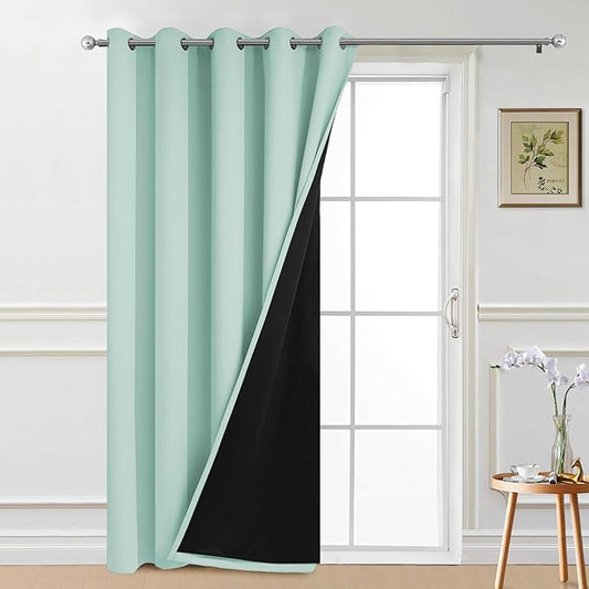 Yakamok 100% Blackout Lined Panels, Thermal Insulated Blackout Curtains