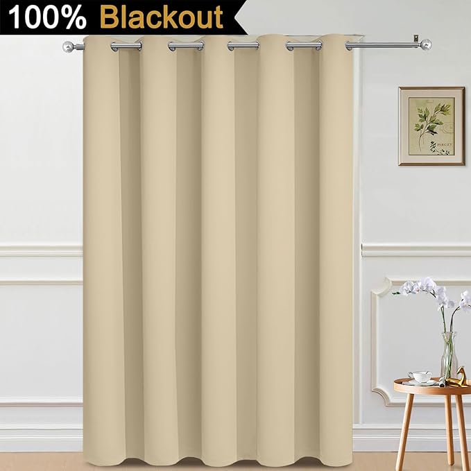 Yakamok 100% Blackout Lined Panels, Thermal Insulated Blackout Curtains