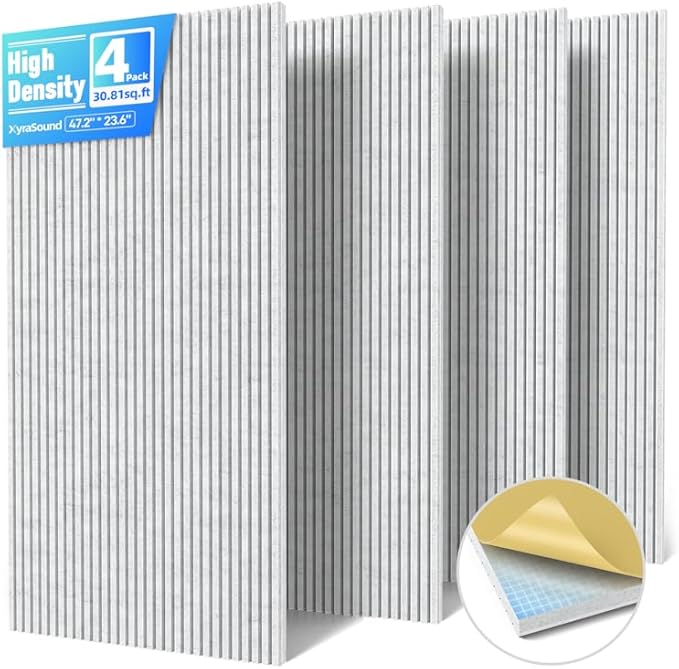 4 Pack Large Acoustic Panels Sound Absorbing
