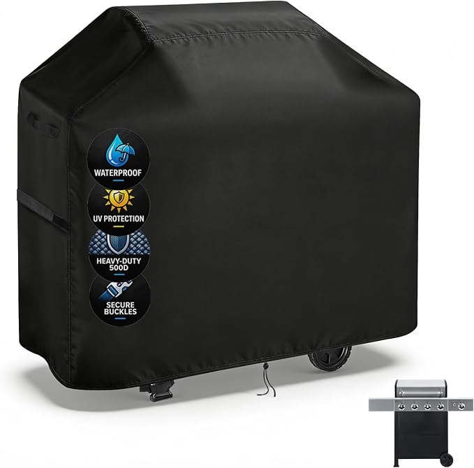 56 inch Grill Cover for Kenmore 4-Burner Propane Grill Cabinet Style BBQ PG-A40409S0LB PG-40406S0L & 5-Burner Gas Grill Series PG-50506S0L PG-40522S0LH, Heavy Duty Waterproof BBQ Cover