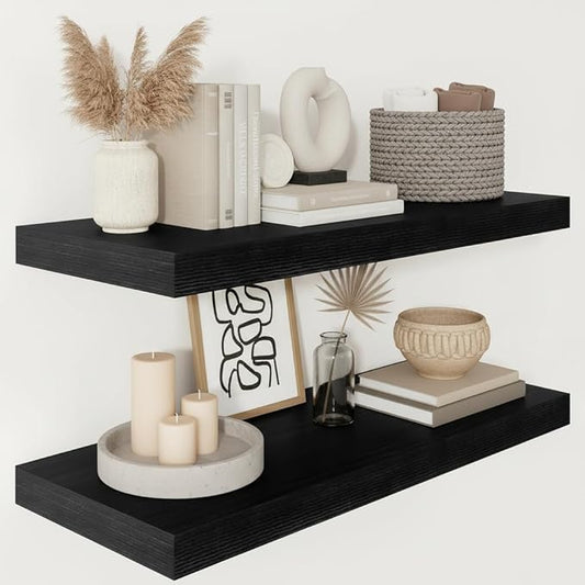 Vivelove 2" Thick Floating Shelves