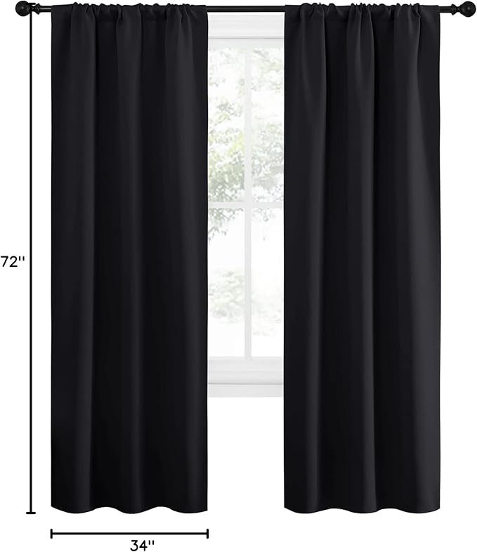 NICETOWN Halloween Black Out Curtain Panels