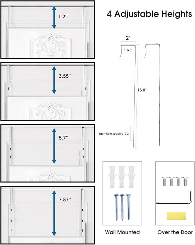 NEARBYSD 48"x 14" Door Mirror, Full Length Wall Mounted, Over The Door Mirror