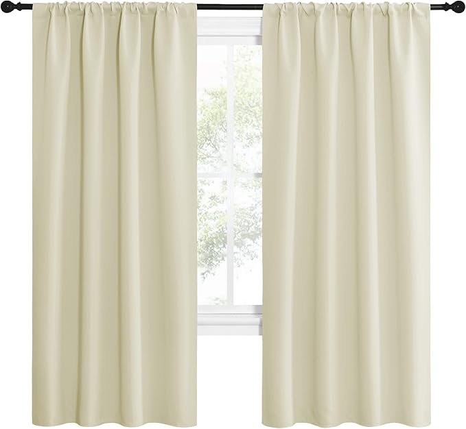 NICETOWN Beige Blackout Curtains