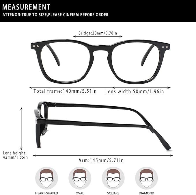 Henotin 3 Pack Blue Light Blocking Reading Glasses,Spring Hinge Computer Readers for Men Women,Anti UV Ray Filter Eyeglasses (3 Pairs, 1.00)
