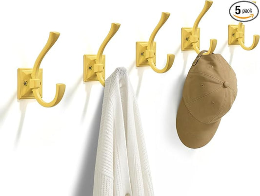 TUNNY 5 Pack Antique Design Wall Hanging Coat Hooks