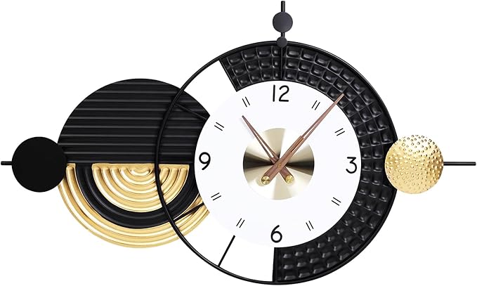 Large Modern Wall Clocks Big Wall Clock Nordic Style Metal Dial Battery