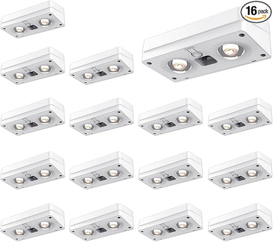 JOFIOS Solar Fence Lights 16 Pack, 50 Lumens Outdoor Solar Lights with 12 Modes RGB Color Glow LEDï¼Waterproof, Solar Lights for Patio, Backyard, Deck, Fence, Railing(White Shell)