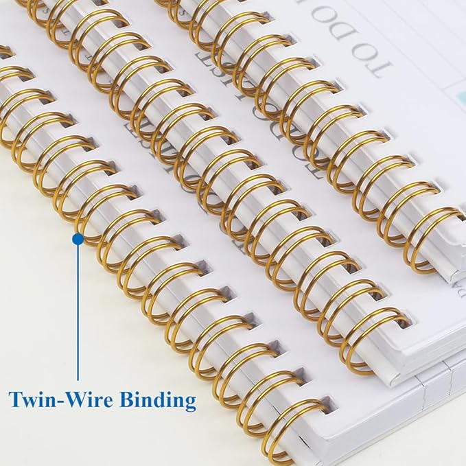 (20-Pack) To Do List Notepad - A5 Undated Daily Planner, 1000 Sheets/2000 Pages To Do List Notebook for Work, Spiral Waterproof Notepad for Office Supplies, School Planner, 5.8" x 8.3"