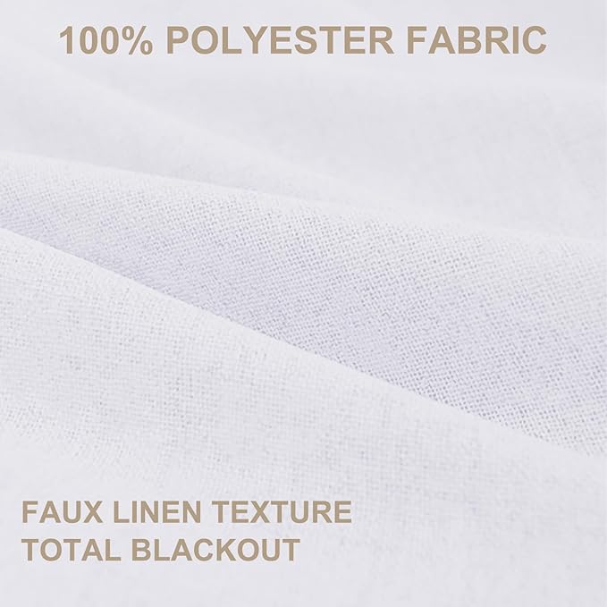 100% Blackout Shield Linen Blackout Curtains