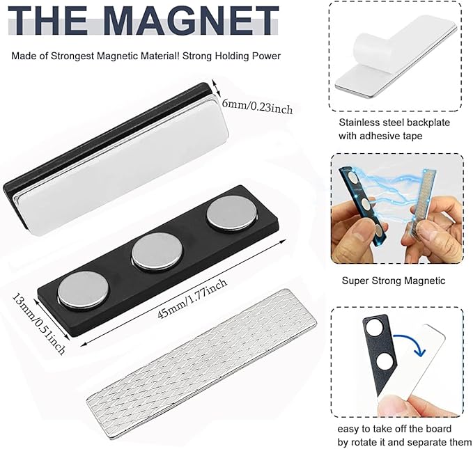 BirdNest Blackout Blind Accessory, 12Pair Curtain Magnets Closure