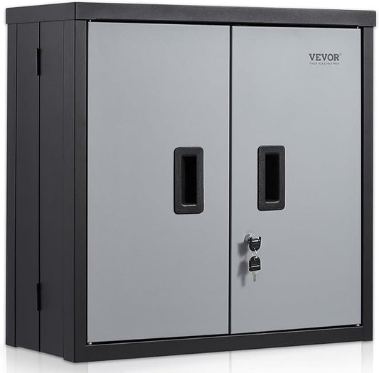 VEVOR Foldable Wall Cabinet, Metal Garage Locker Mounted 26" Small Tool Chest