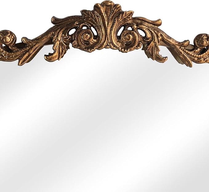 HQiJun Antique Gold Arched Baroque Mirror 24x36