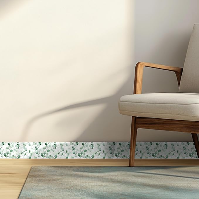 HOMETITUTE Wallpaper Border Peel and Stick Wall Decor PVC Botanical Wall Border